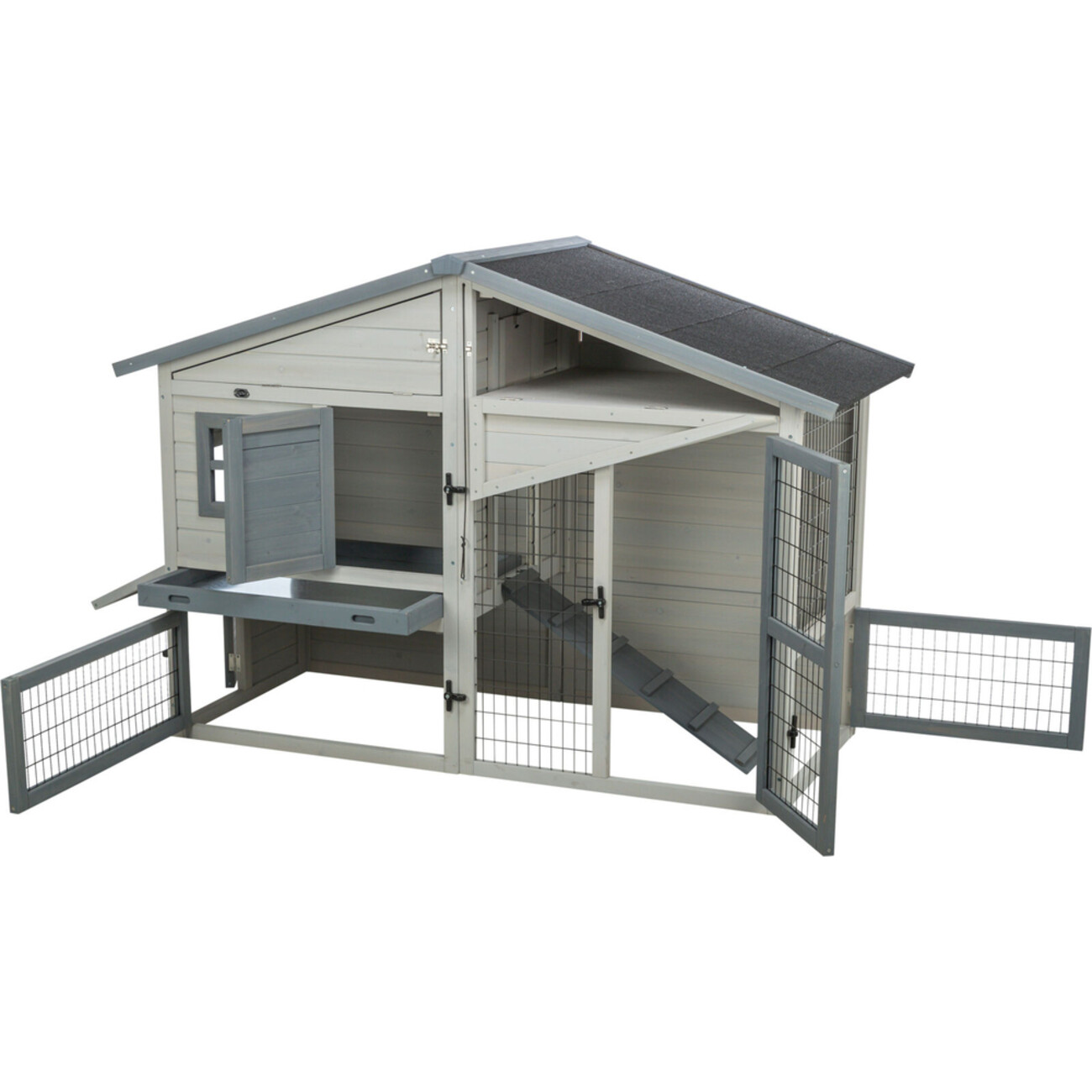 TRIXIE Kleintierstall mit Freilaufgehege grau | tiierisch.de Bild 6