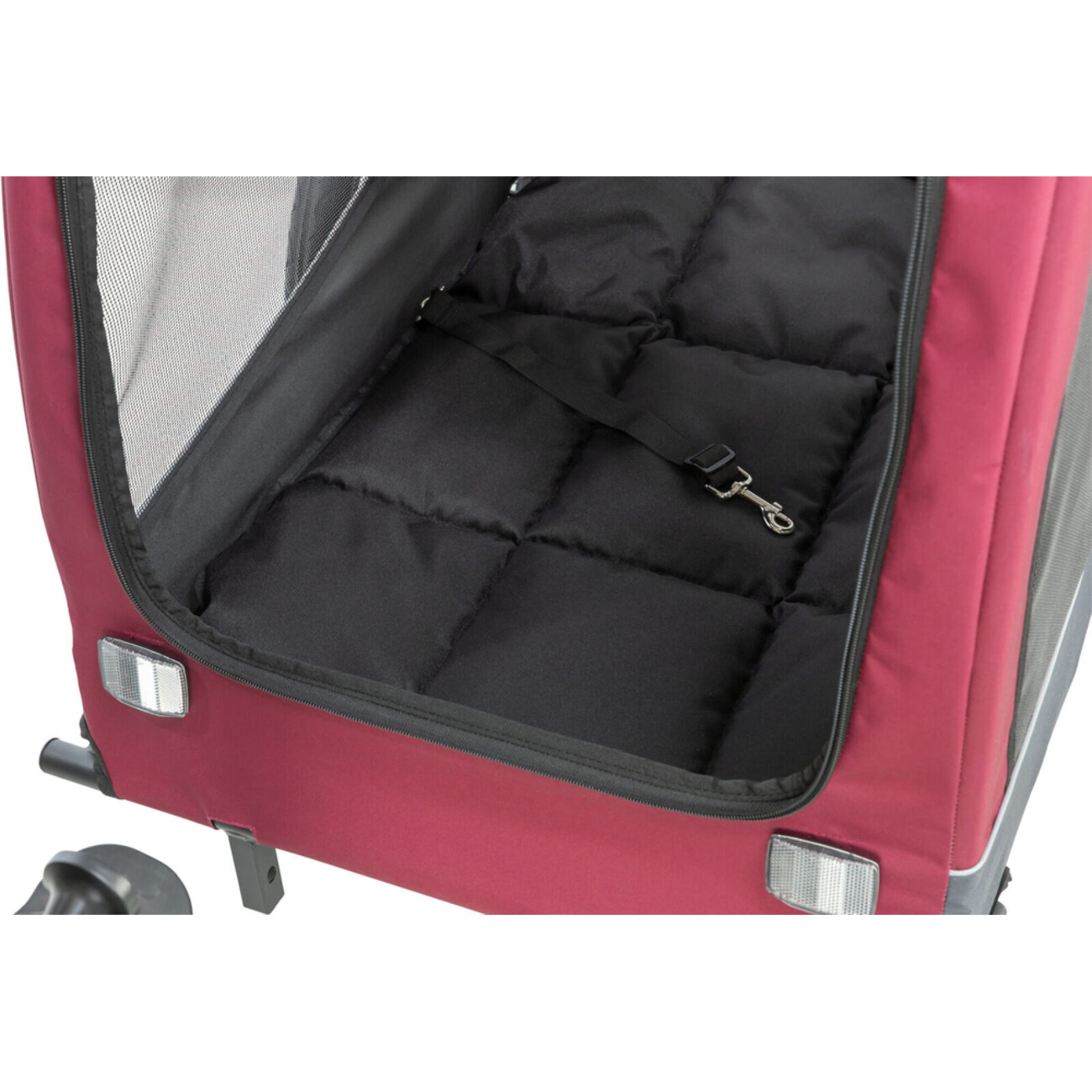 TRIXIE Fahrradanhänger Grau/Rot – Der sichere Begleiter für Hunde Bild 7