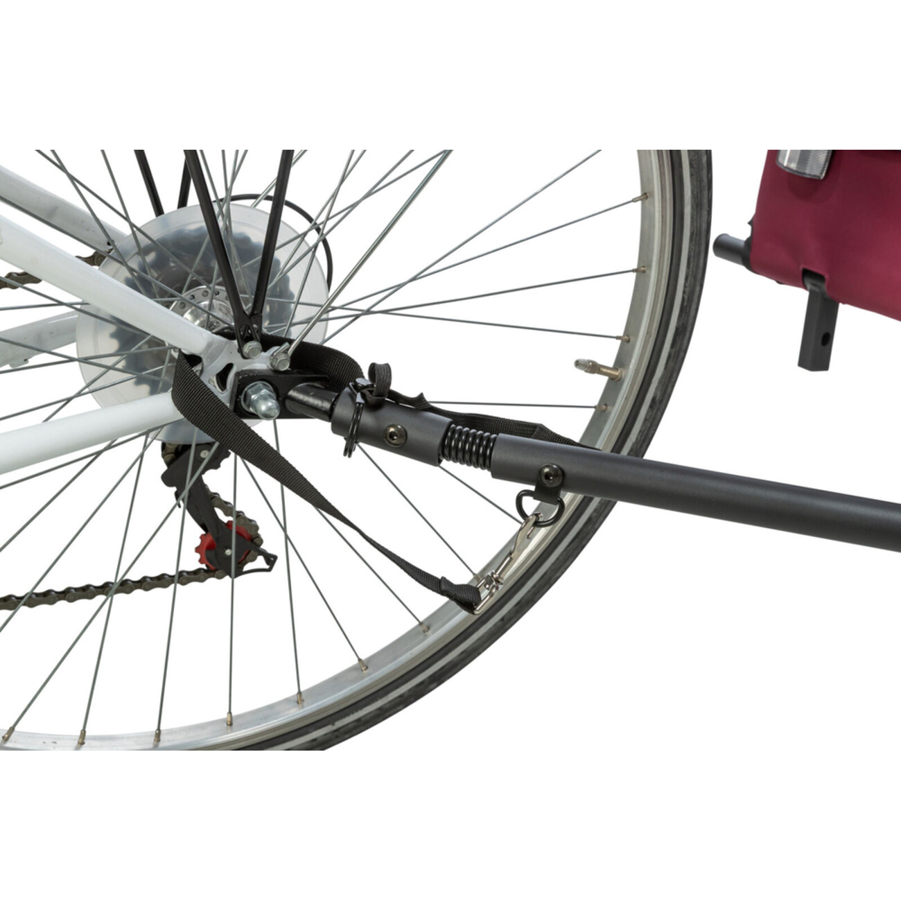 TRIXIE Fahrradanhänger Grau/Rot – Der sichere Begleiter für Hunde Bild 5