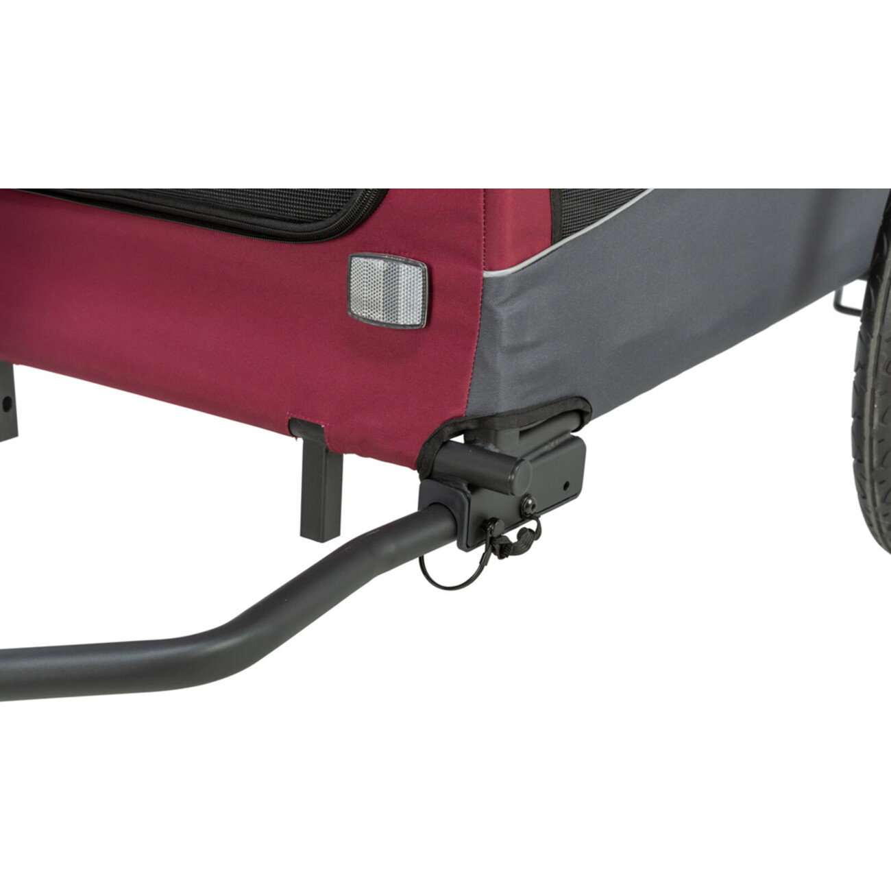 TRIXIE Fahrradanhänger Grau/Rot – Der sichere Begleiter für Hunde Bild 6
