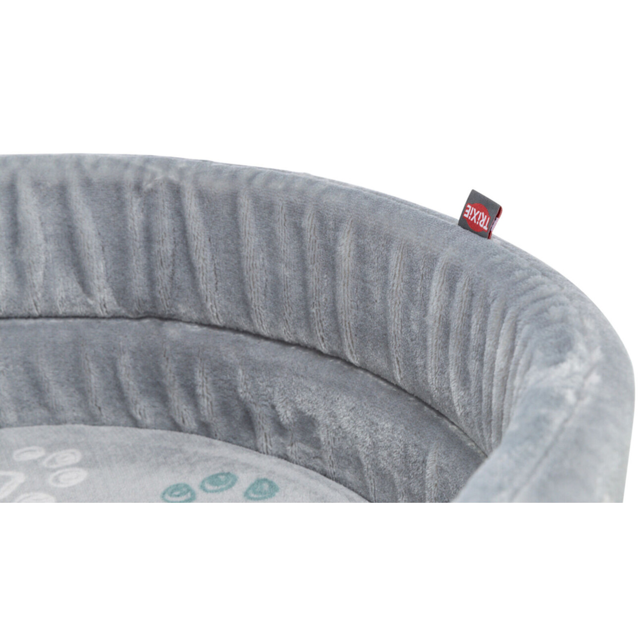 Hundebett Jimmy Softplüsch, oval, hellgrau Bild 3