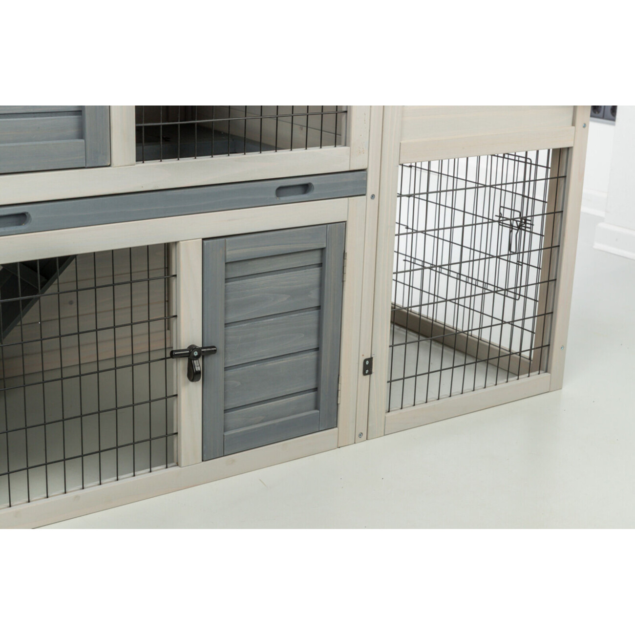 TRIXIE Kleintierstall mit Freilaufgehege grau | Dein Traumzuhause für Nager Bild 9