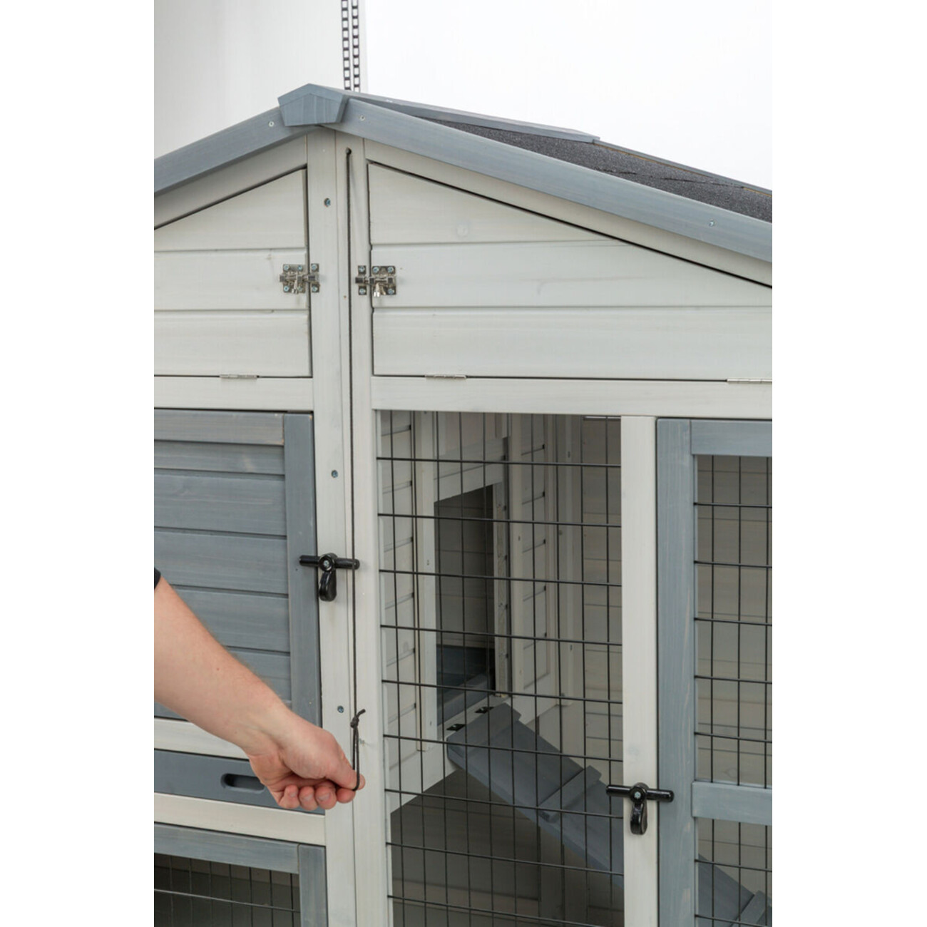 TRIXIE Kleintierstall mit Freilaufgehege grau | tiierisch.de Bild 7