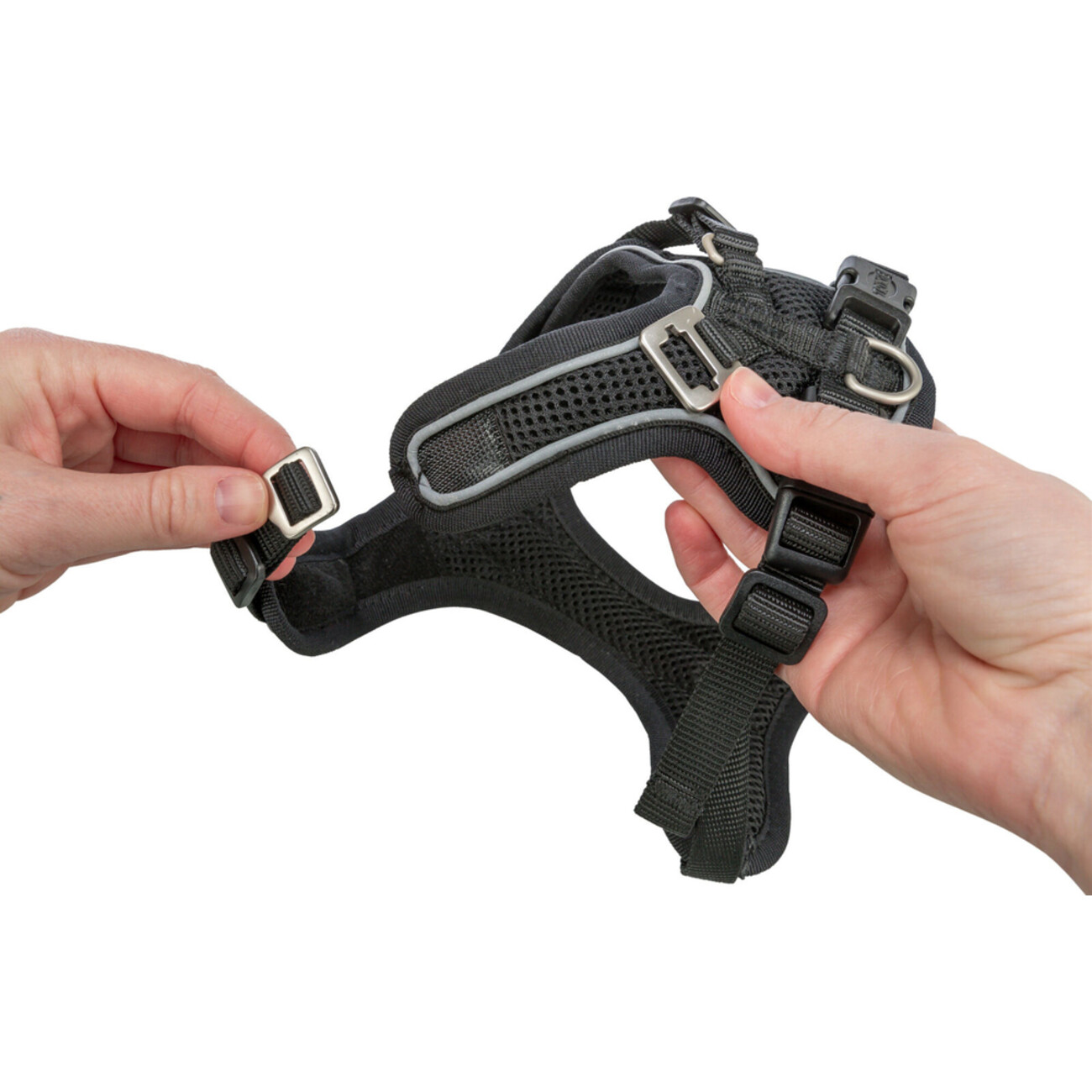 Premium FlexMesh Geschirr, wide fit spezieller Schnitt für kurze, kompakte Hunde, z. B. Möpse & Bulldoggen Bild 9