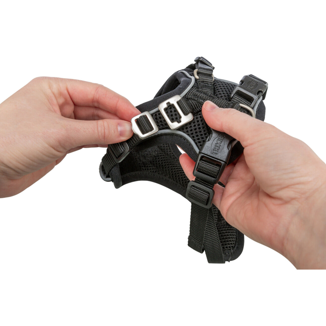 Premium FlexMesh Geschirr, wide fit spezieller Schnitt für kurze, kompakte Hunde, z. B. Möpse & Bulldoggen Bild 10