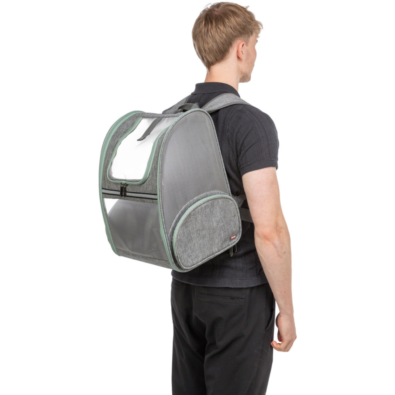 Hunde Rucksack Chloe in hellgrau Bild 6