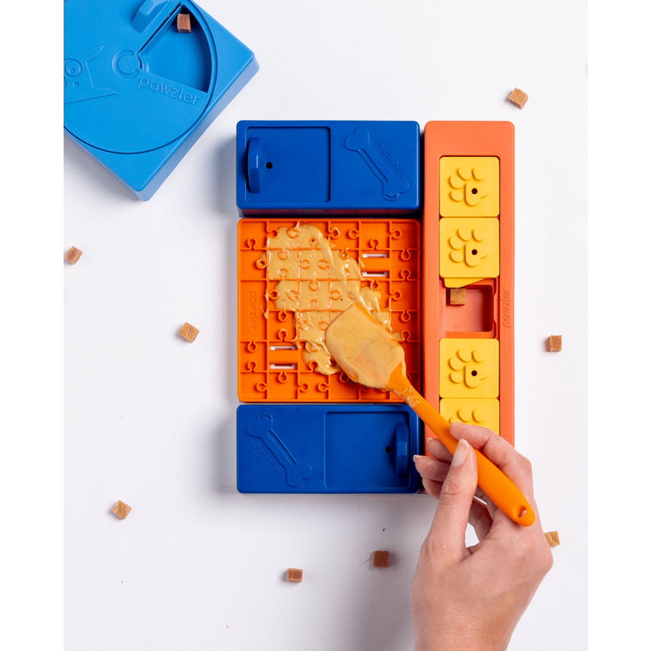 Interaktives Hunde Leckerlie Spielzeug mit individuellen Kombinations Möglichkeiten Bild 3