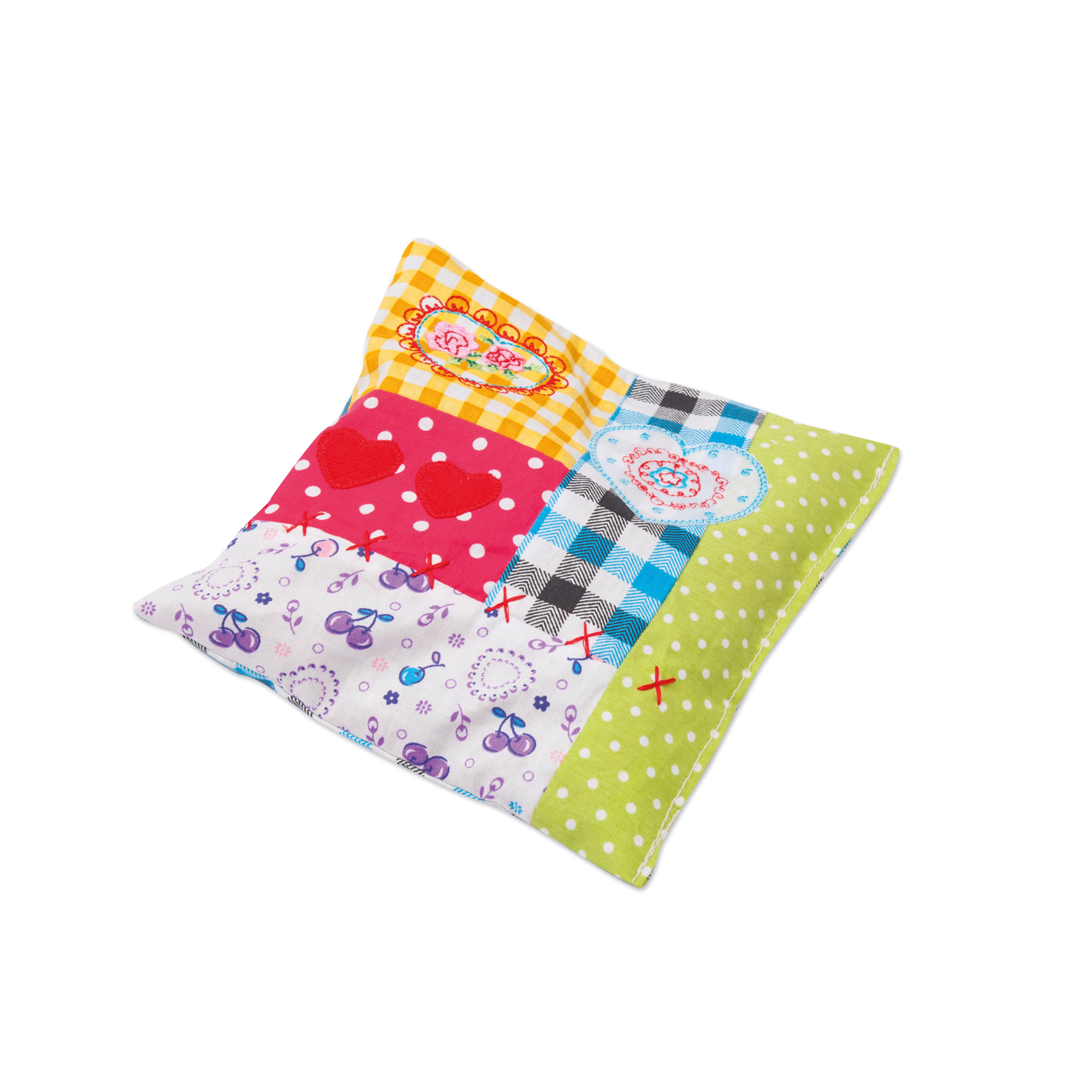 Patchwork Katzenspielkissen Bild 6