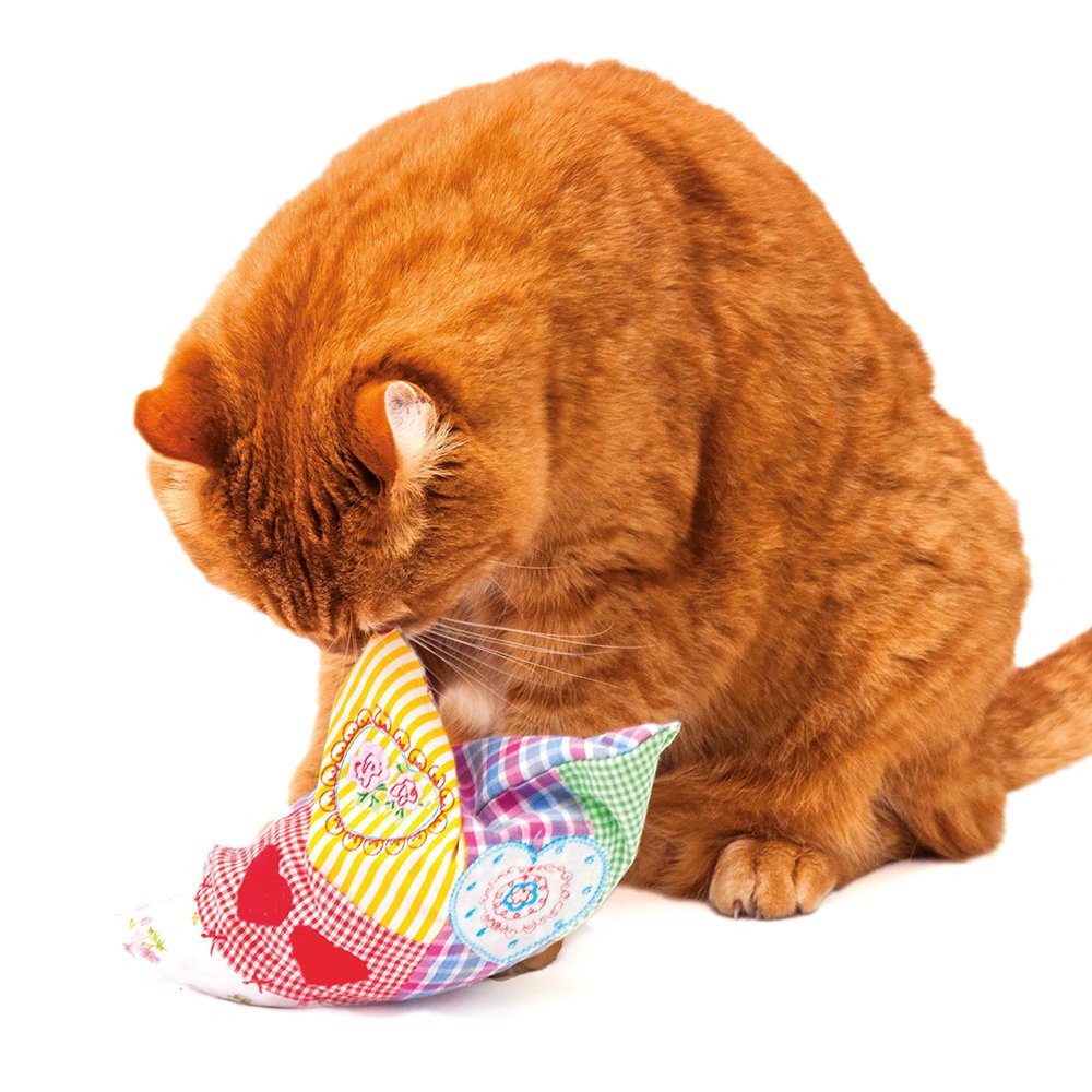 Patchwork Katzenspielkissen Bild 8