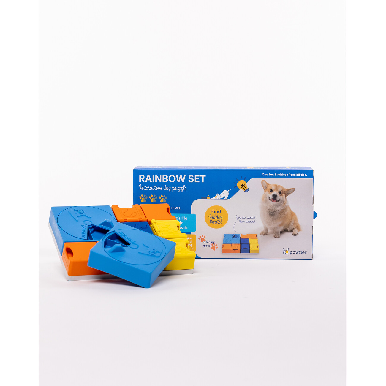 Interaktives Hunde Leckerlie Spielzeug mit individuellen Kombinations Möglichkeiten Bild 11