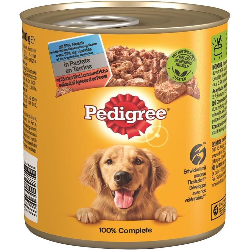 Pedigree Hundefutter Dose Adult mit 3 Sorten Bild 2