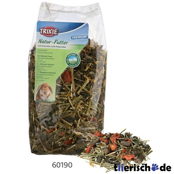 Premium Natur Futter für Kaninchen und Meerschweinchen Bild 1