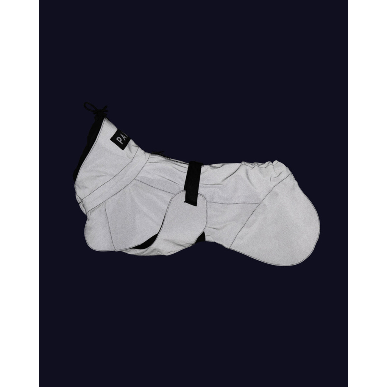 PAIKKA Visibility Raincoat Dark – Hochreflektierender, wasserdichter Hunderegenmantel Bild 2