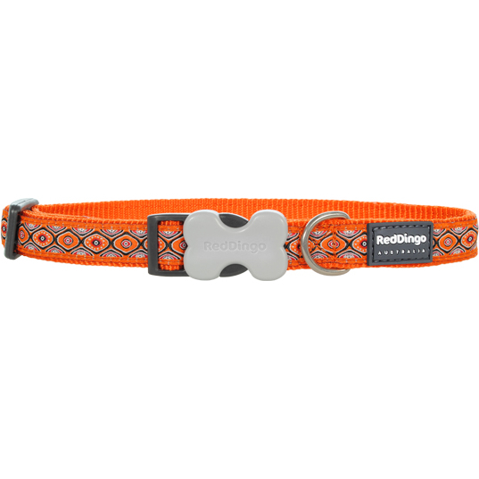 Red Dingo Halsband Design Snake Eyes Orange Bild 1