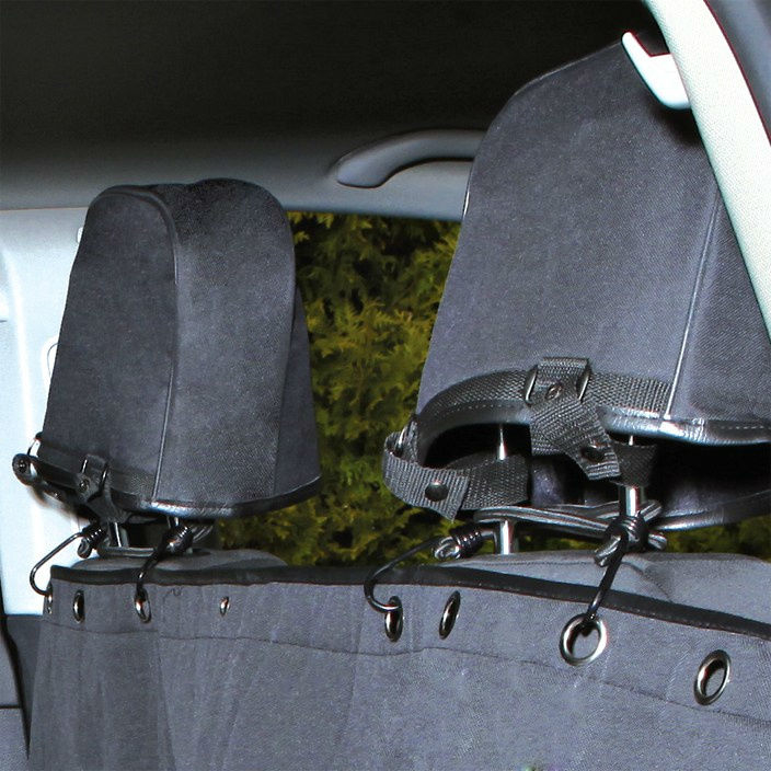 Rücksitz Auto-Schondecke teilbar mit Kopfstützen-Schutz Bild 3