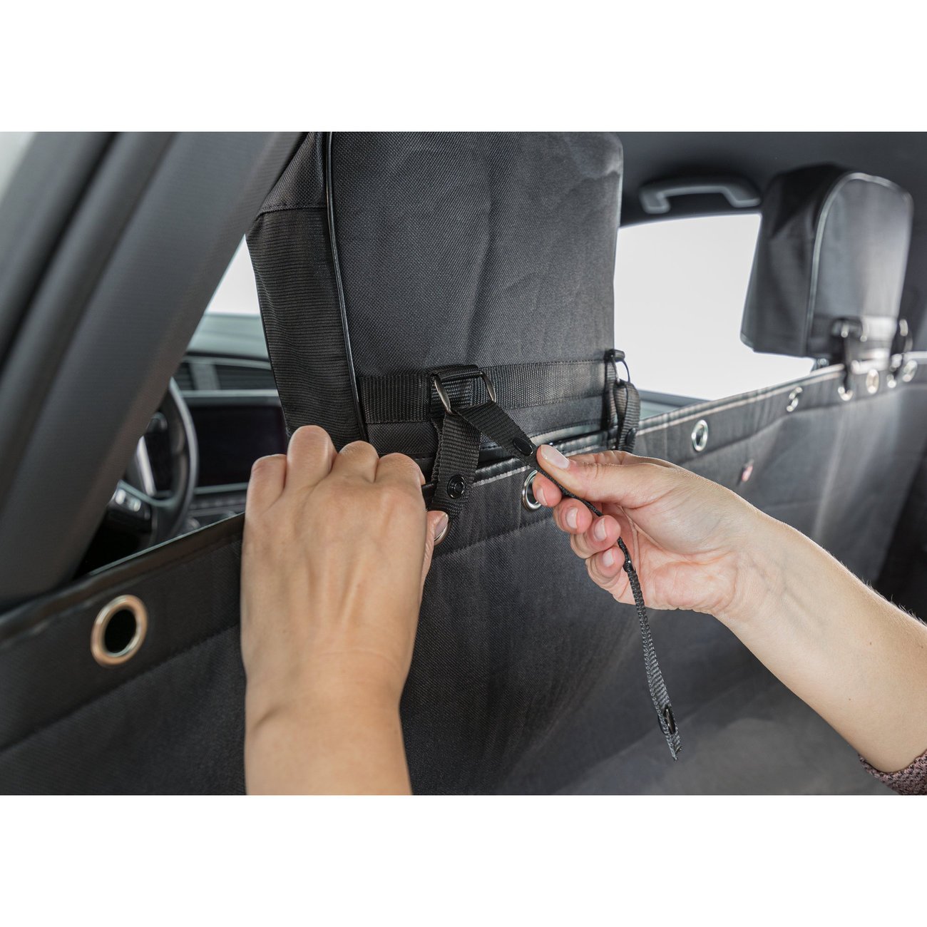 Rücksitz Auto-Schondecke teilbar mit Kopfstützen-Schutz Bild 13