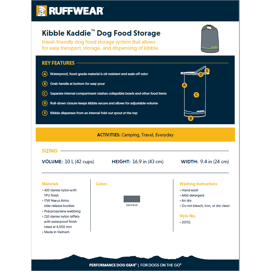 Ruffwear Kibble Kaddie Hundefutter Behälter Bild 10