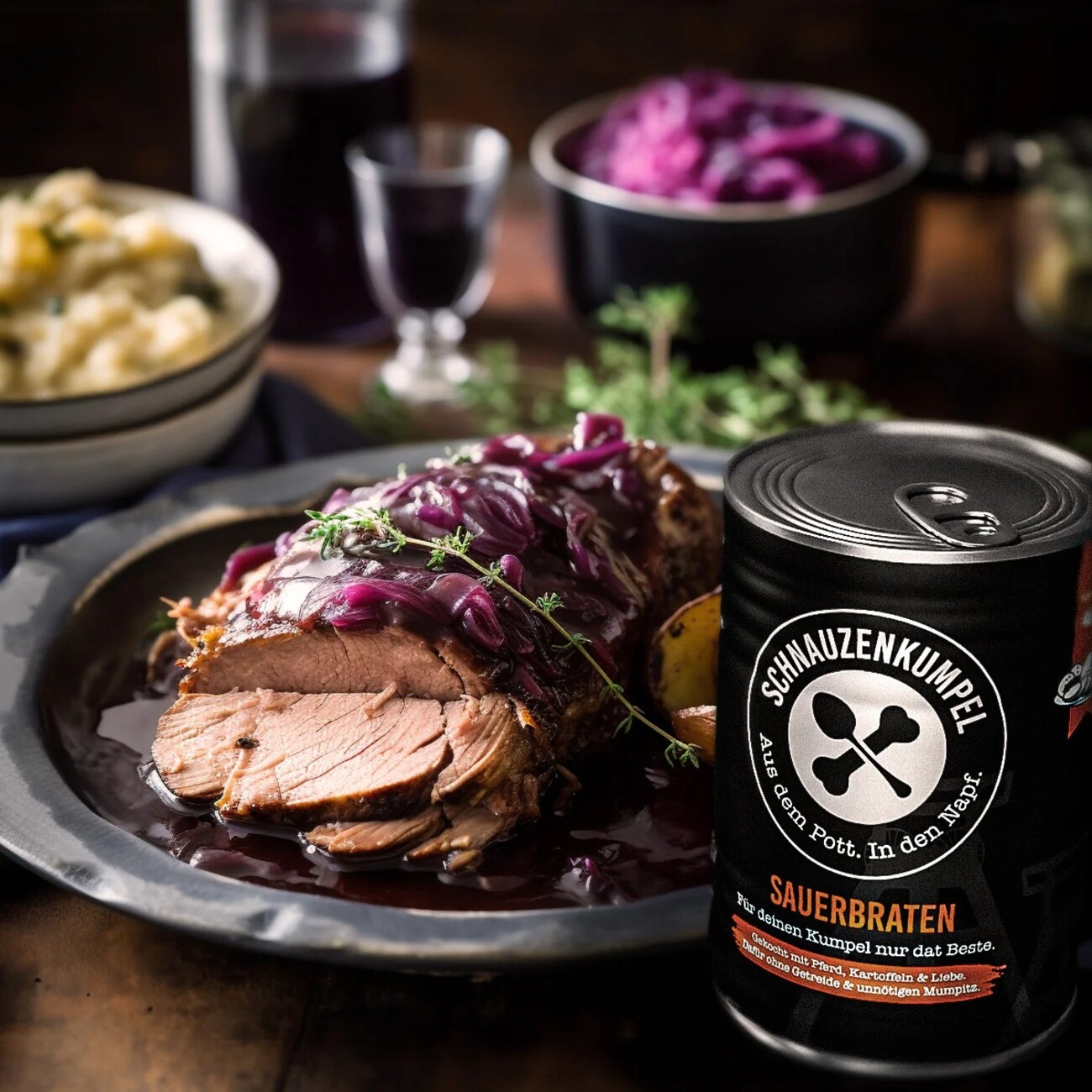 Futterkiste, Nassfutter für Hunde mit 3 Dosendeckeln Bild 7