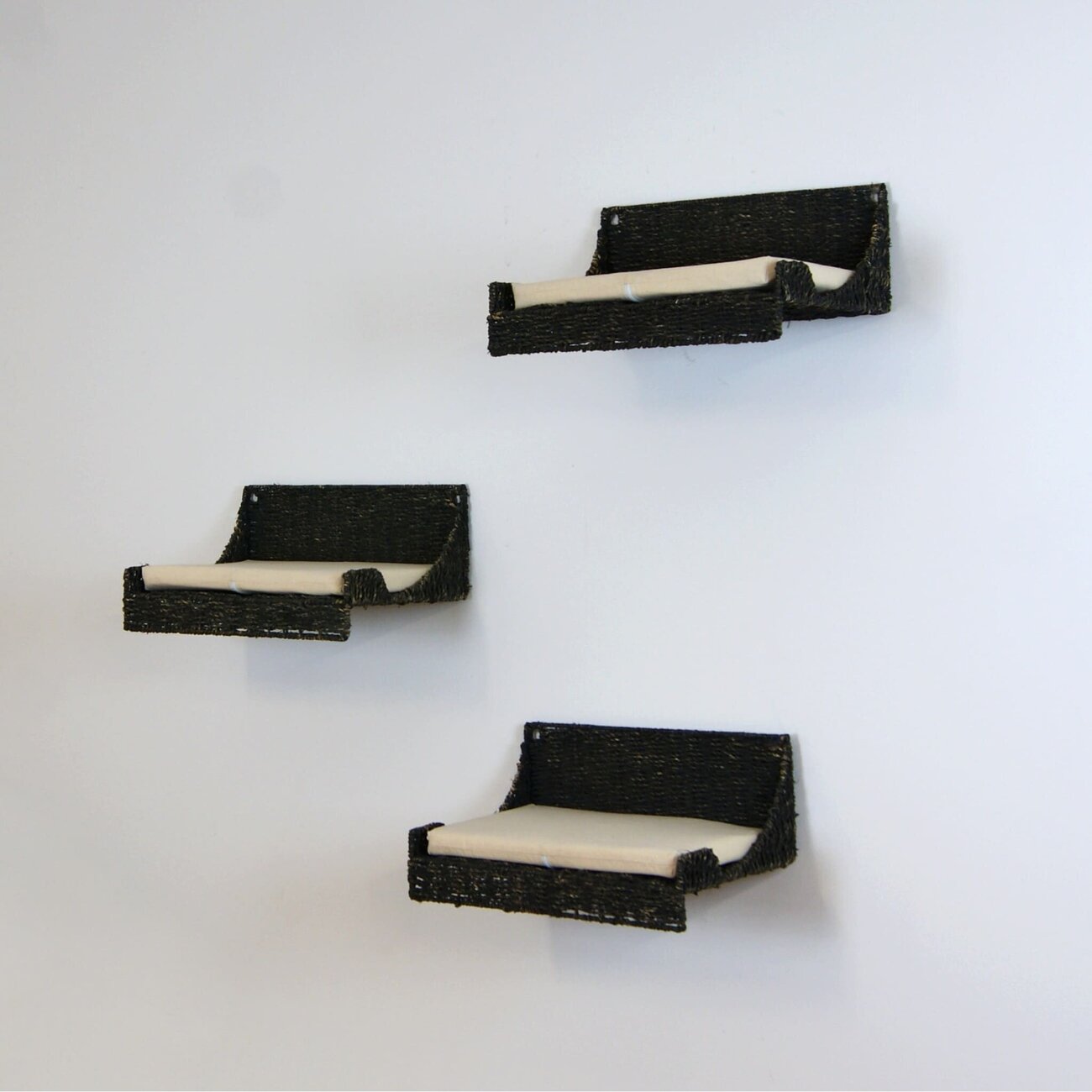 3er Set Wandmulde Seegras, 3er Set schwarz 3er Set Wandmulde Seegras, 3er Set schwarz