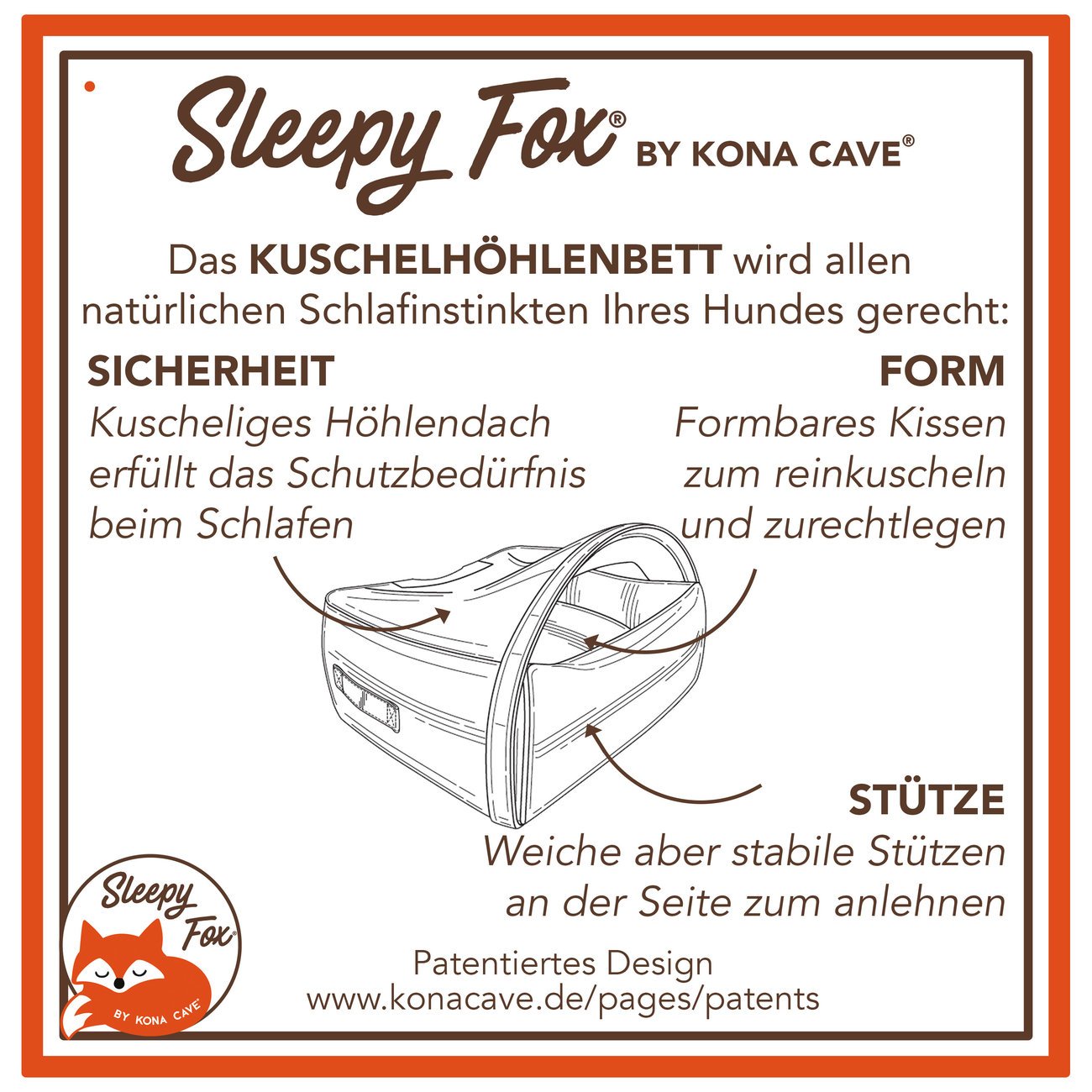 Sleepy Fox® Kuschelhöhlen Hundebett Bild 16