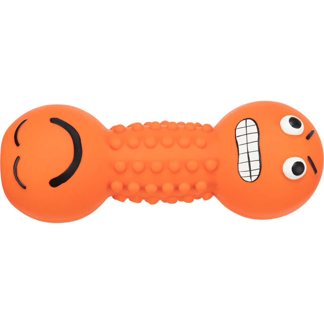 Smiley Hantel Hundespielzeug aus Latex Bild 1