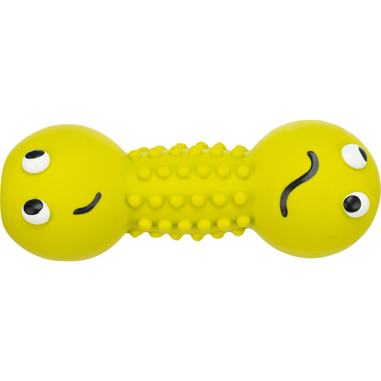 Smiley Hantel Hundespielzeug aus Latex Bild 3