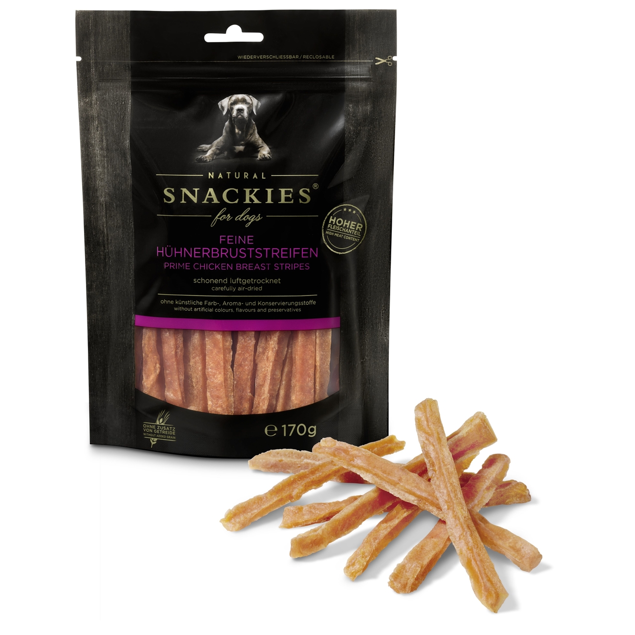 Snackies – luftgetrocknete Hühnerbrustfilets/streifen Bild 1