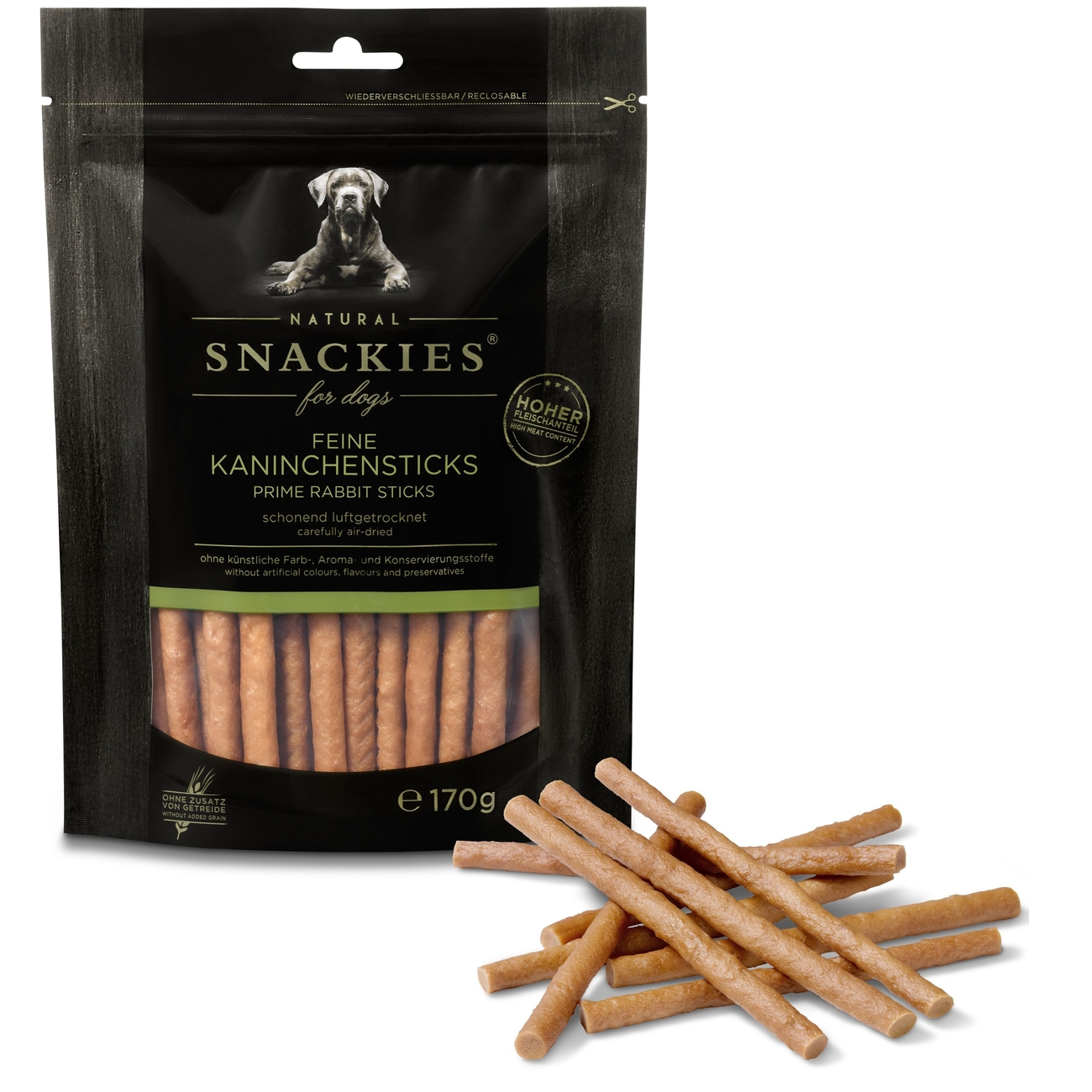 Snackies – luftgetrocknete Kaninchensticks Bild 1
