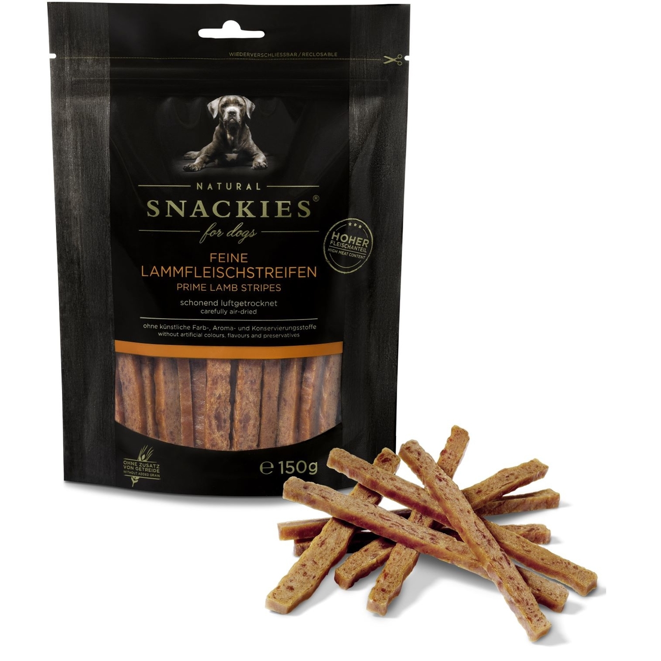 Snackies – luftgetrocknete Lammfleischstreifen Bild 1