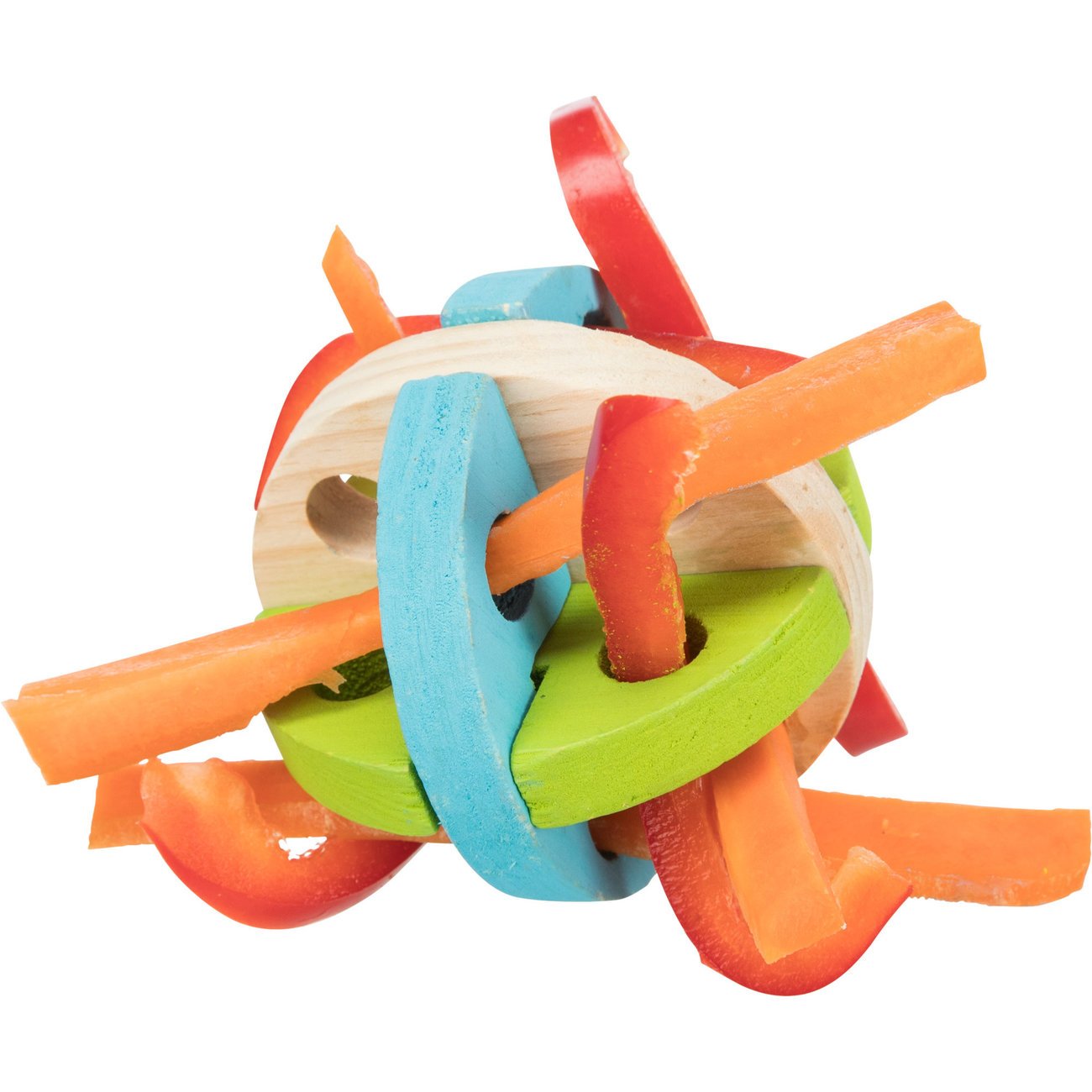 Spiel und Snackball aus Holz für Kleintiere Bild 4