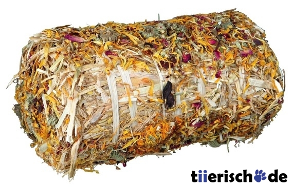 Strohballen mit Blütenmix Bild 1