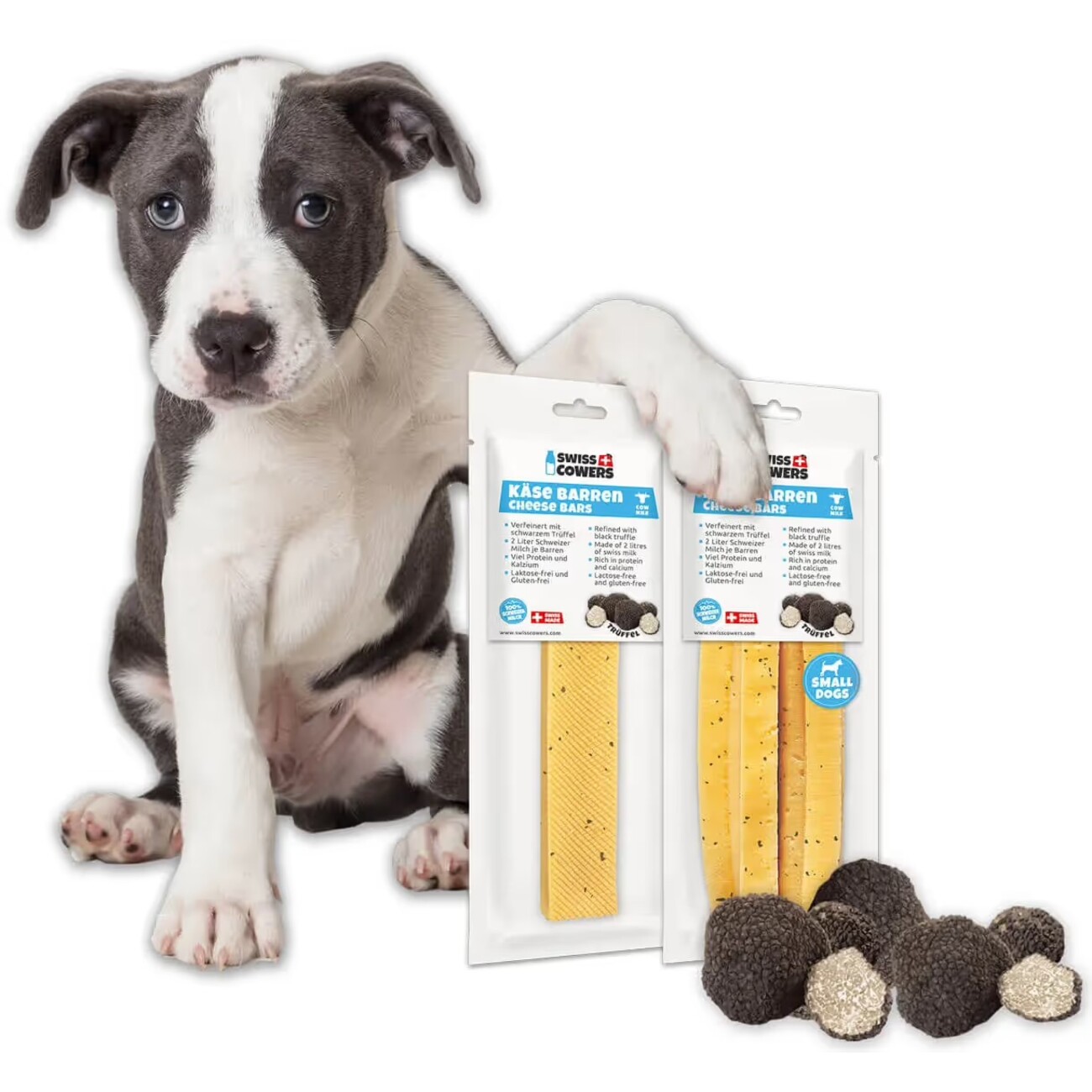 Kaukäse Stangen für Hunde, Käse Barren mit schwarzem Trüffel Bild 2