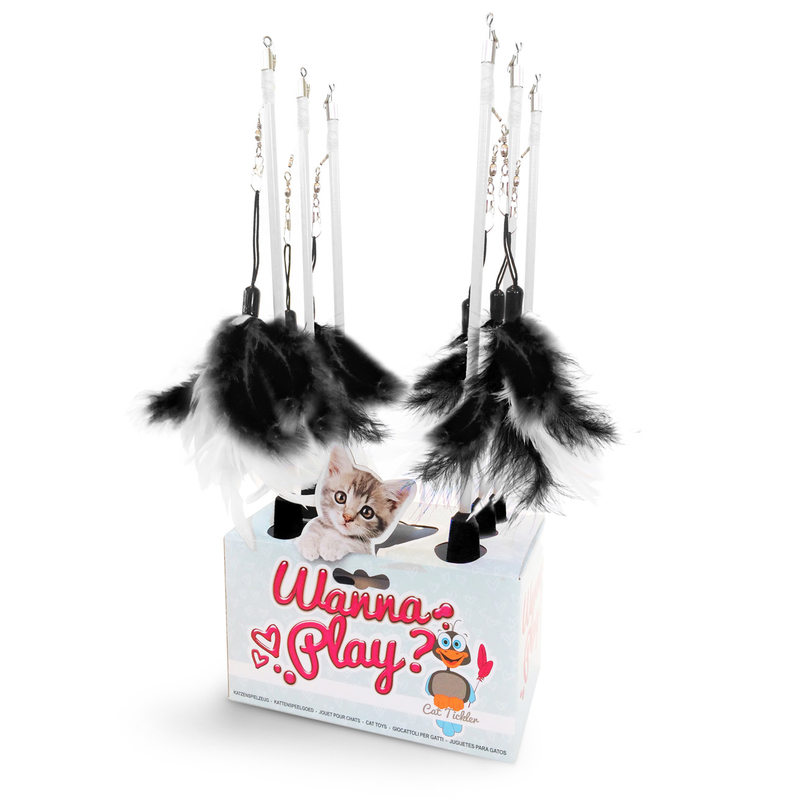 Teleskop Spielangel mit Federn für Katzen Bild 6