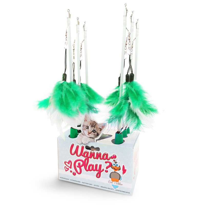 Teleskop Spielangel mit Federn für Katzen Bild 5