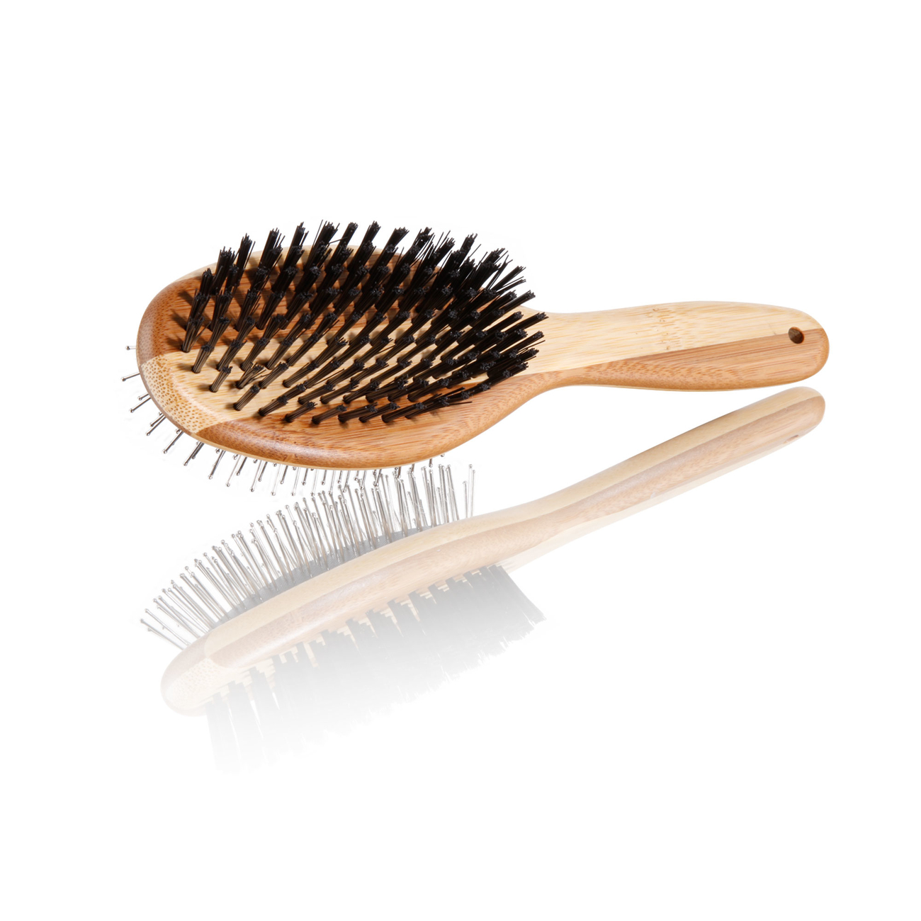 Tierfee Fellpflegebürste Bambus zweiseitig Bild 1