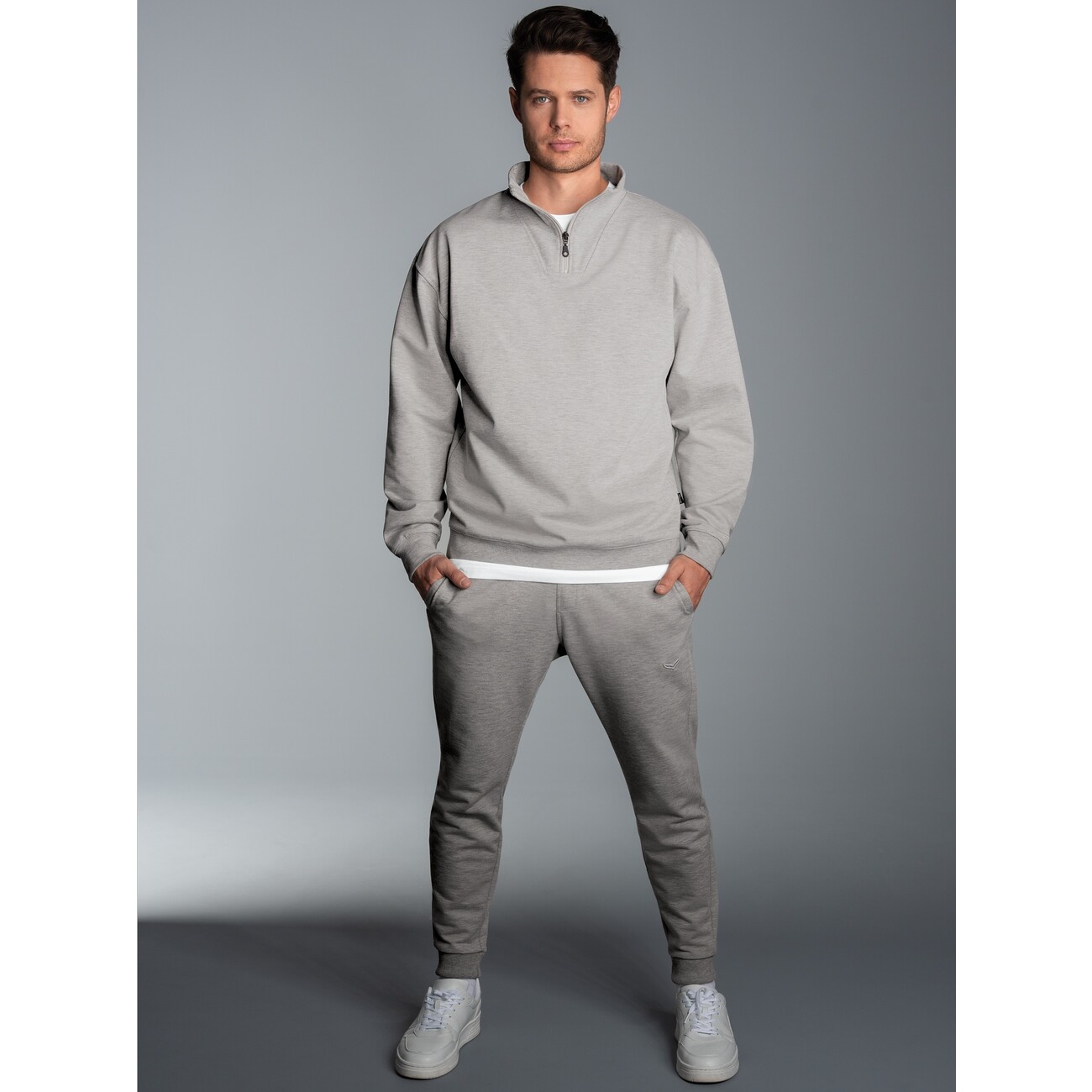 Herren Sweatshirt, Troyer in bequemer Qualität Bild 6