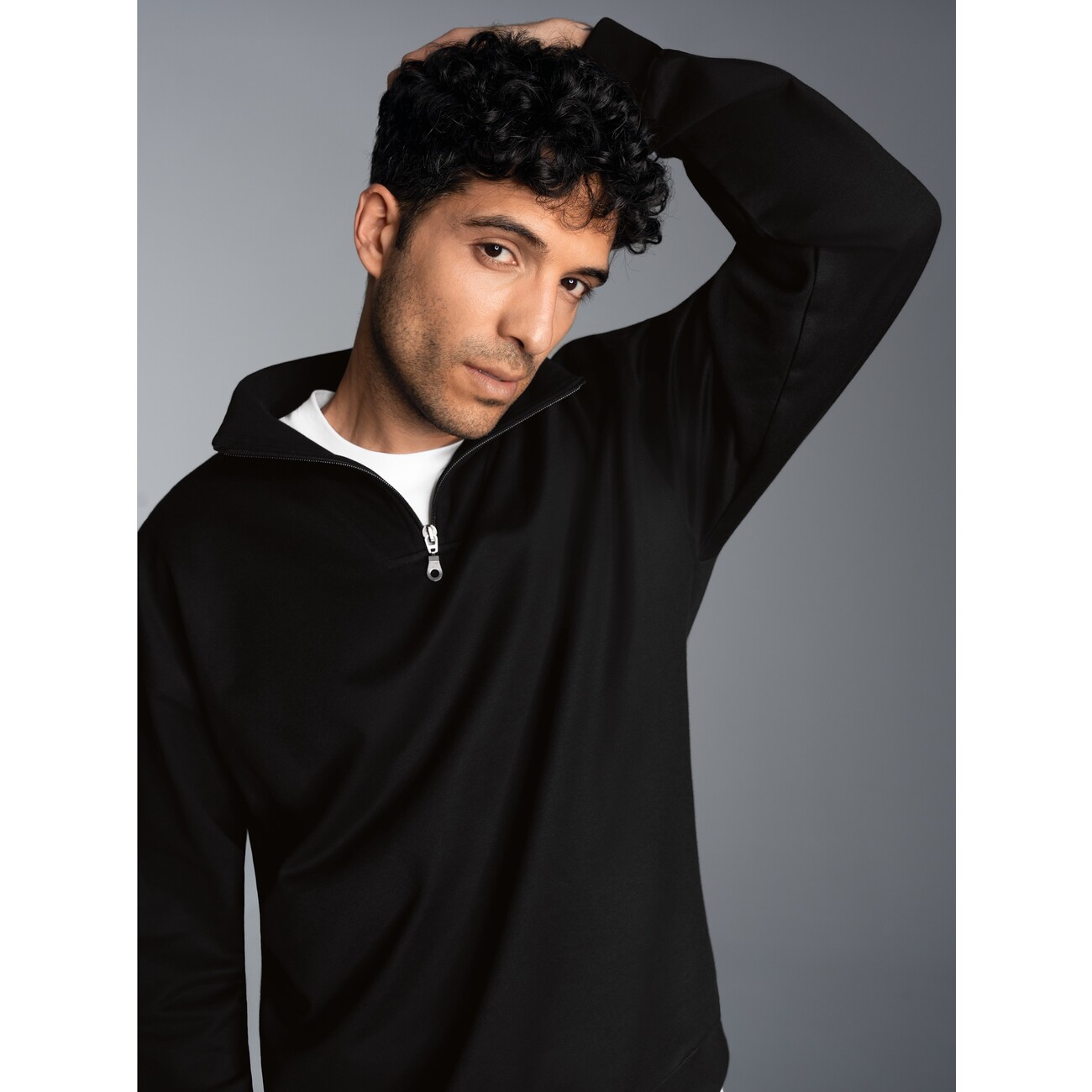 Herren Sweatshirt, Troyer in bequemer Qualität Bild 7