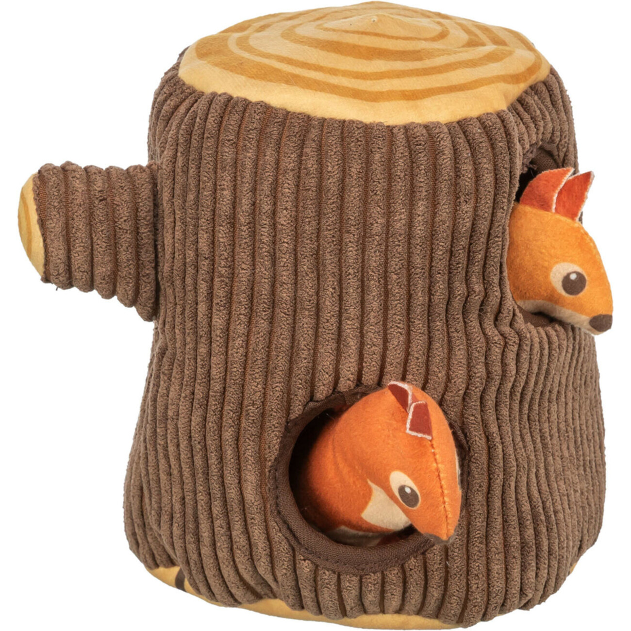 TRIXIE Intelligenzspielzeug Baumstumpf mit Eichhörnchen – Interaktiver Spielspaß für Hunde Bild 2