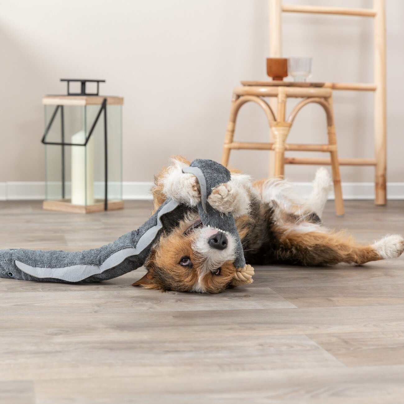 BE NORDIC Hundespielzeug Aal Karl mit Tau Bild 2