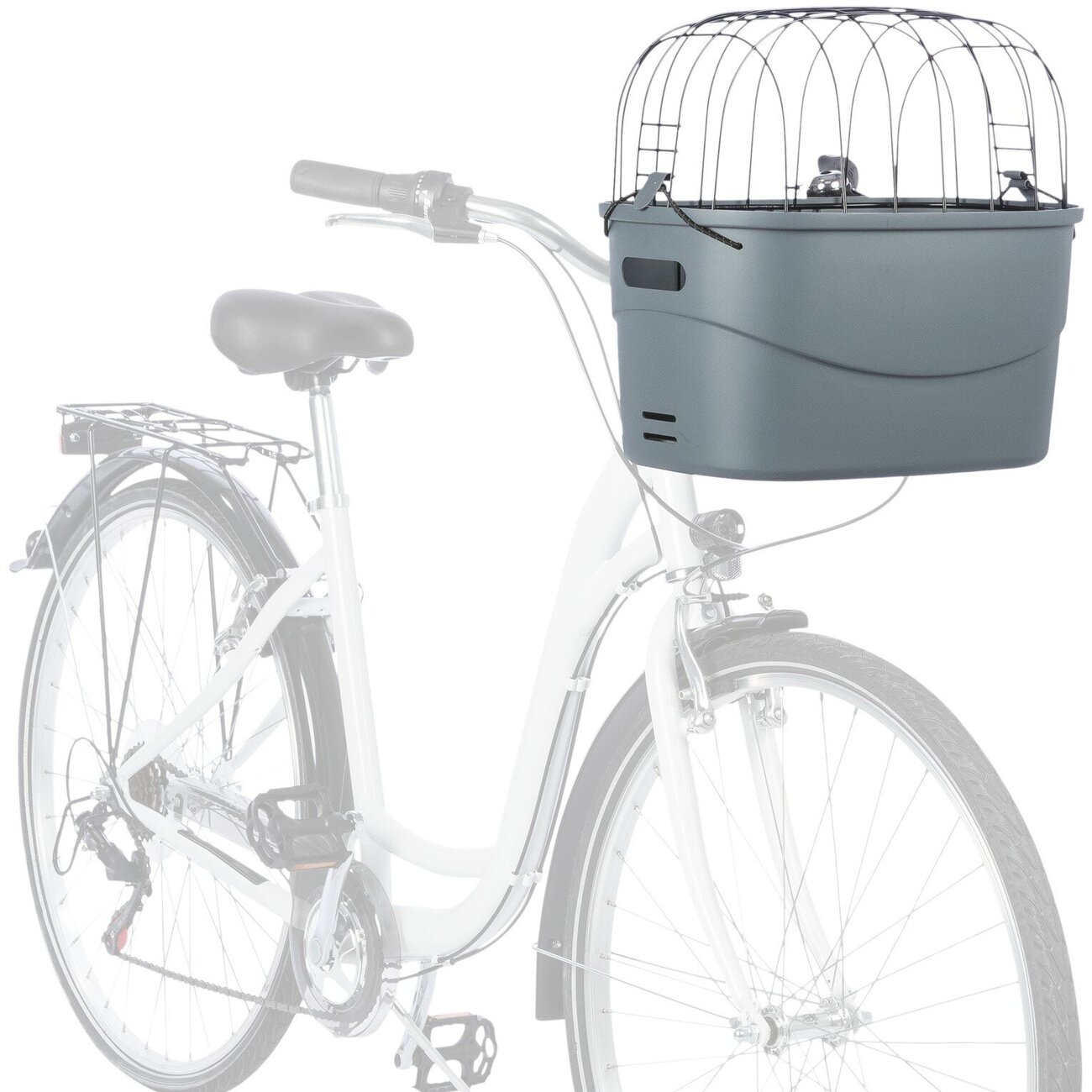 Hunde Front Fahrradkorb mit Gitter Bild 3