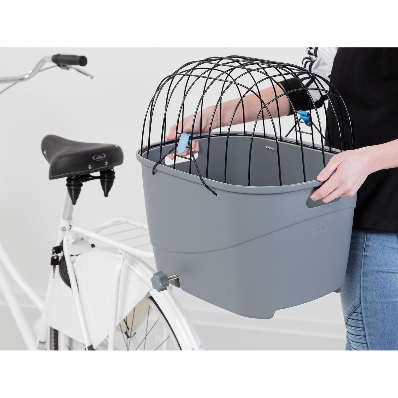 Hundefahrradkorb für Gepäckträger aus Kunststoff Bild 13