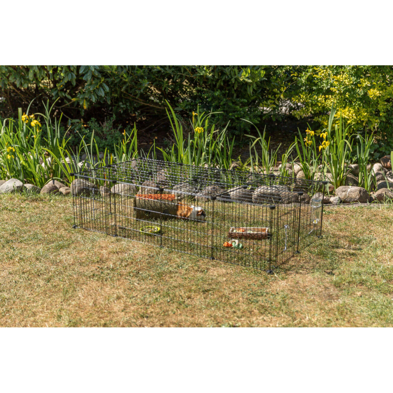 TRIXIE Freilaufgehege mit Abdeckung | Sicherer Auslauf für Kaninchen & Meerschweinchen Bild 1