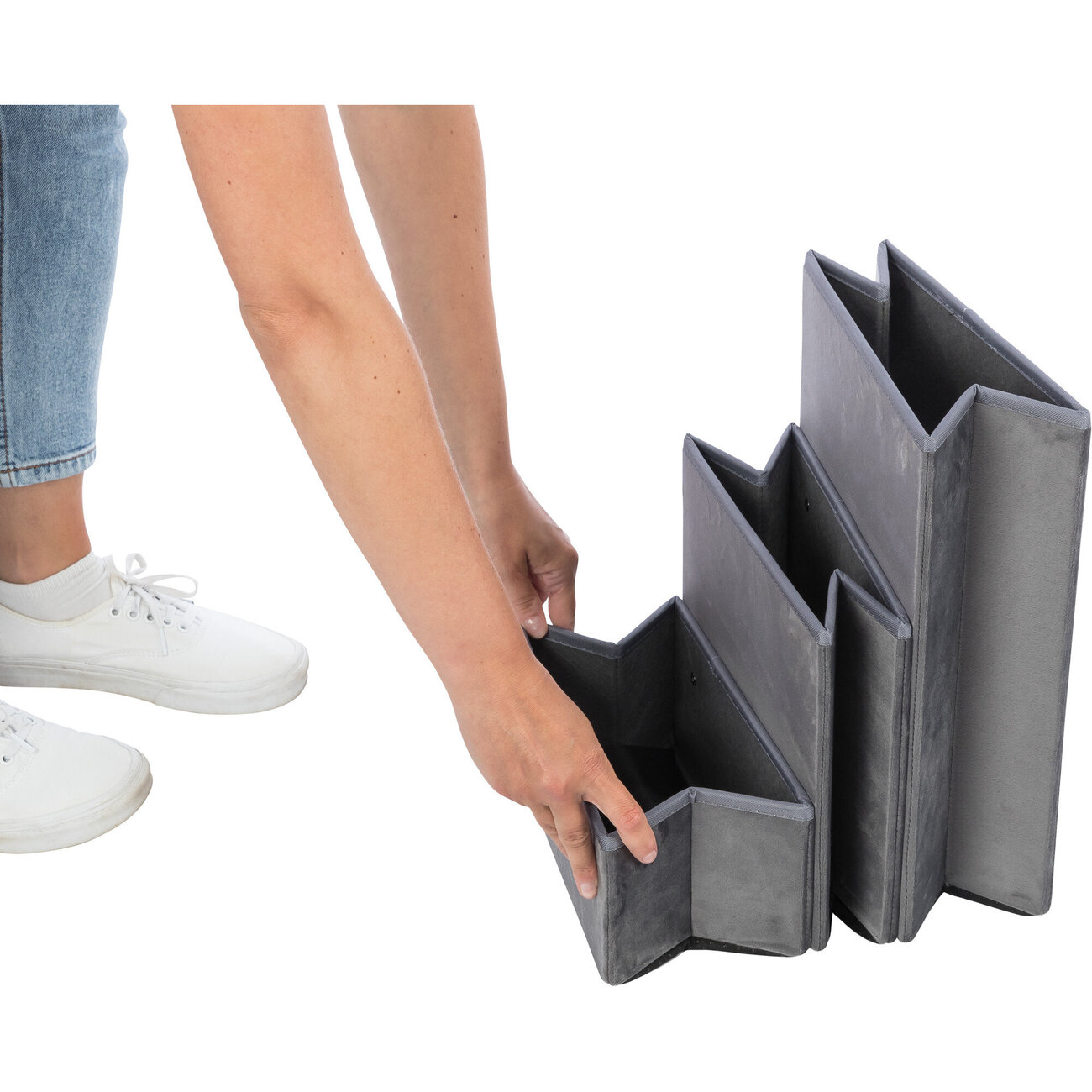 Hunde Beistellbett Harvey mit Treppe und Höhle Bild 7