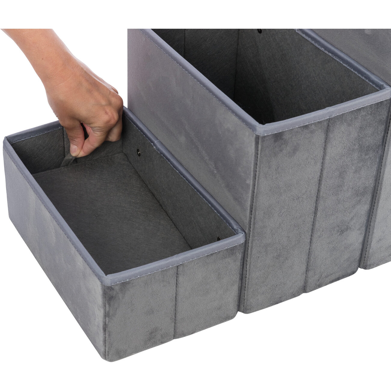 Hunde Beistellbett Harvey mit Treppe und Höhle Bild 9