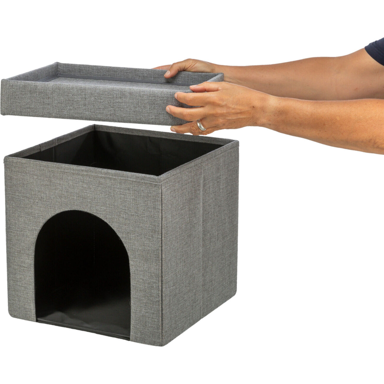 Katzenhöhle Kimy mit 2 Etagen Soft Edition Bild 6