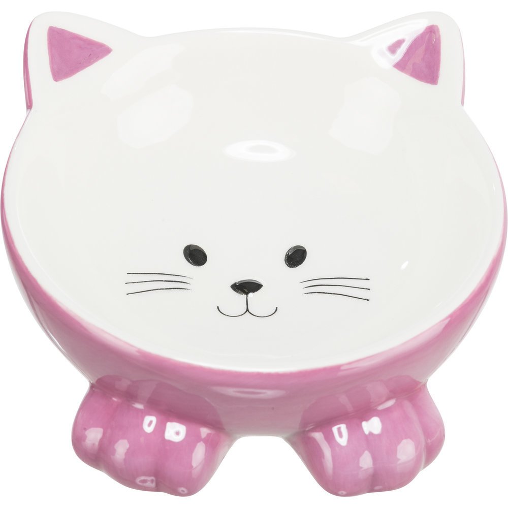 Keramiknapf mit Katzengesicht Bild 1