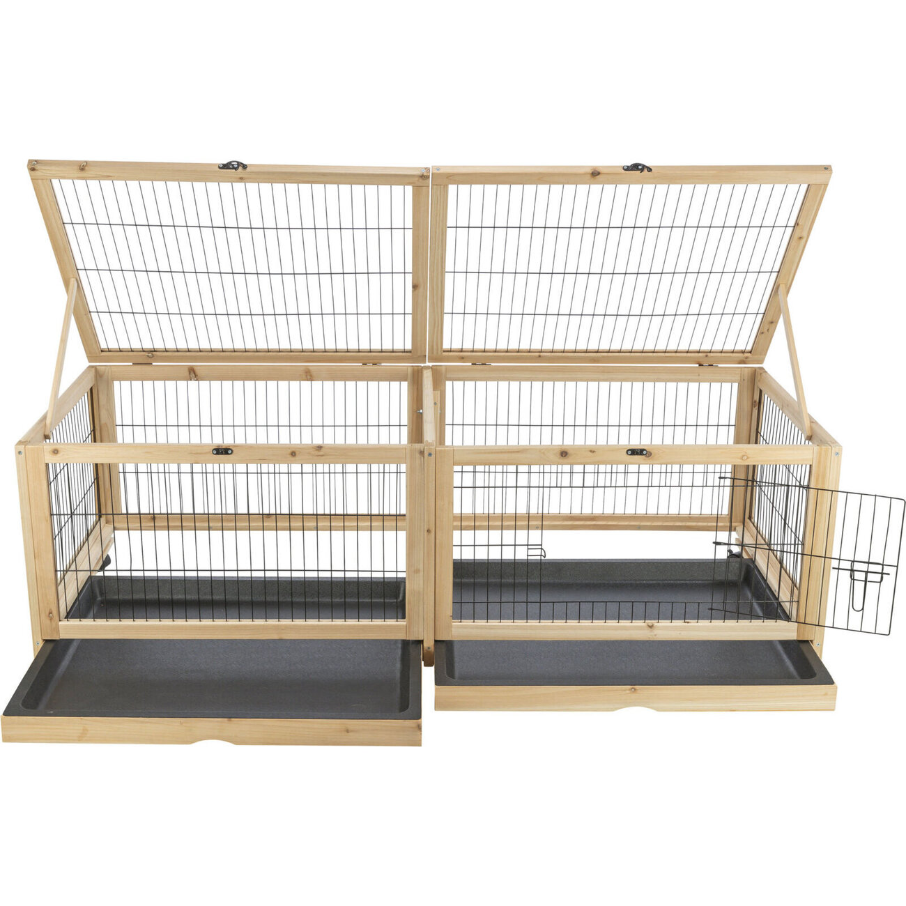 Kleintier Indoor Gehege aus Holz Bild 4