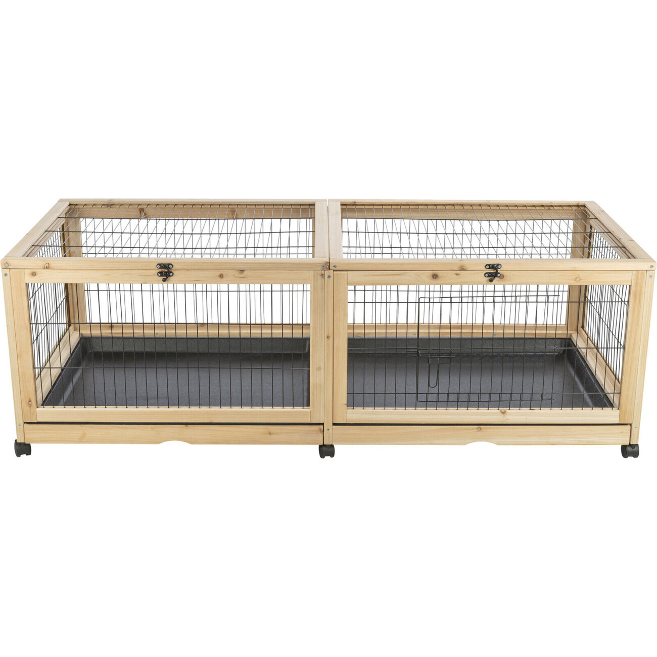 Kleintier Indoor Gehege aus Holz Bild 9