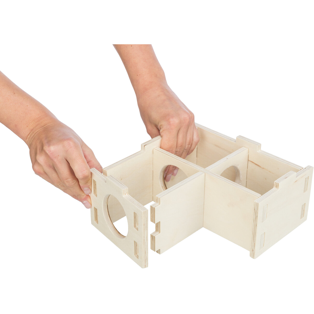 Kleintierhaus zum Stecken 3 Kammern aus Holz Bild 8