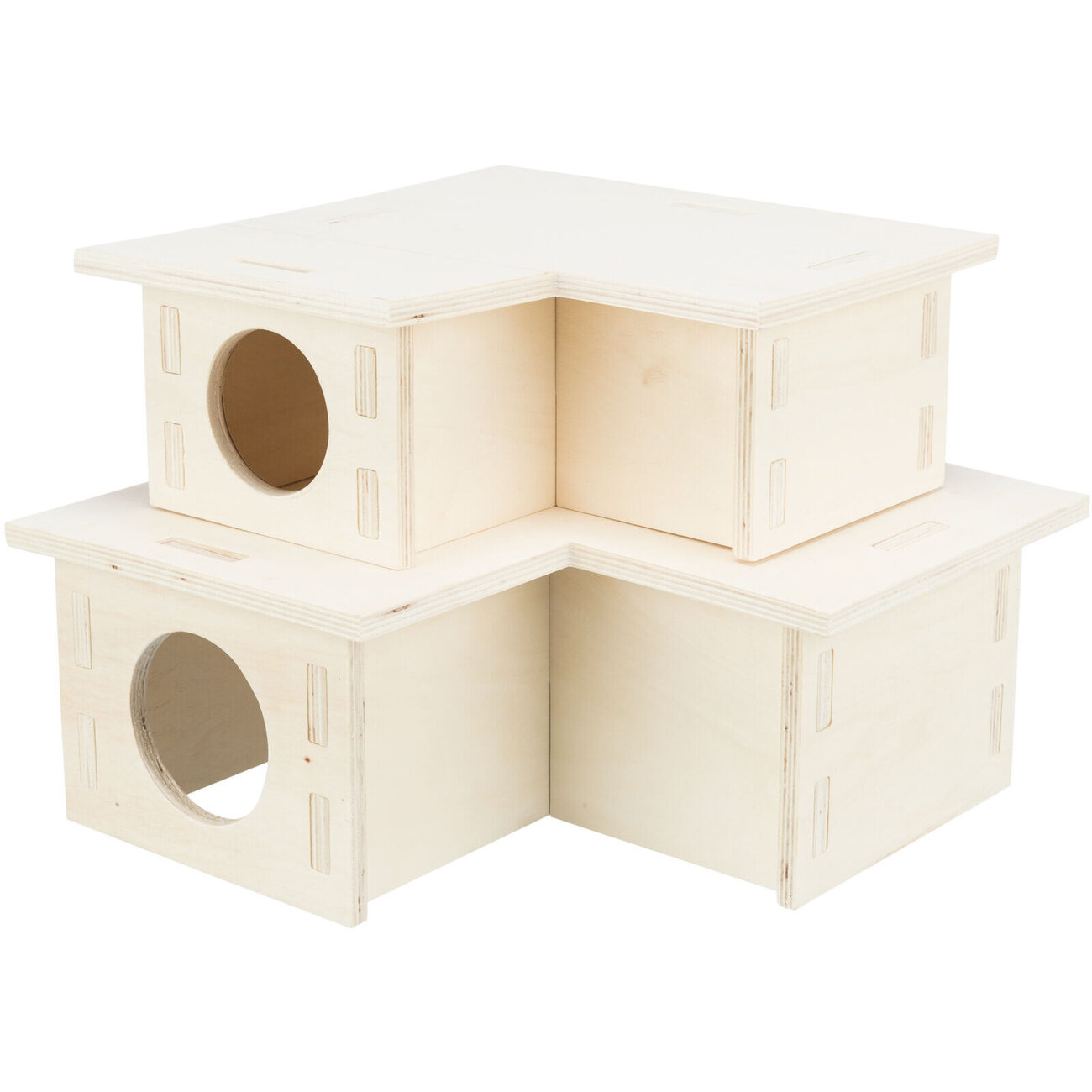 Kleintierhaus zum Stecken 3 Kammern aus Holz Bild 1